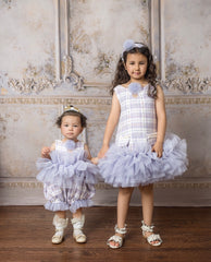 Violet Tweed and Tulle Romper - Petite Maison Kids