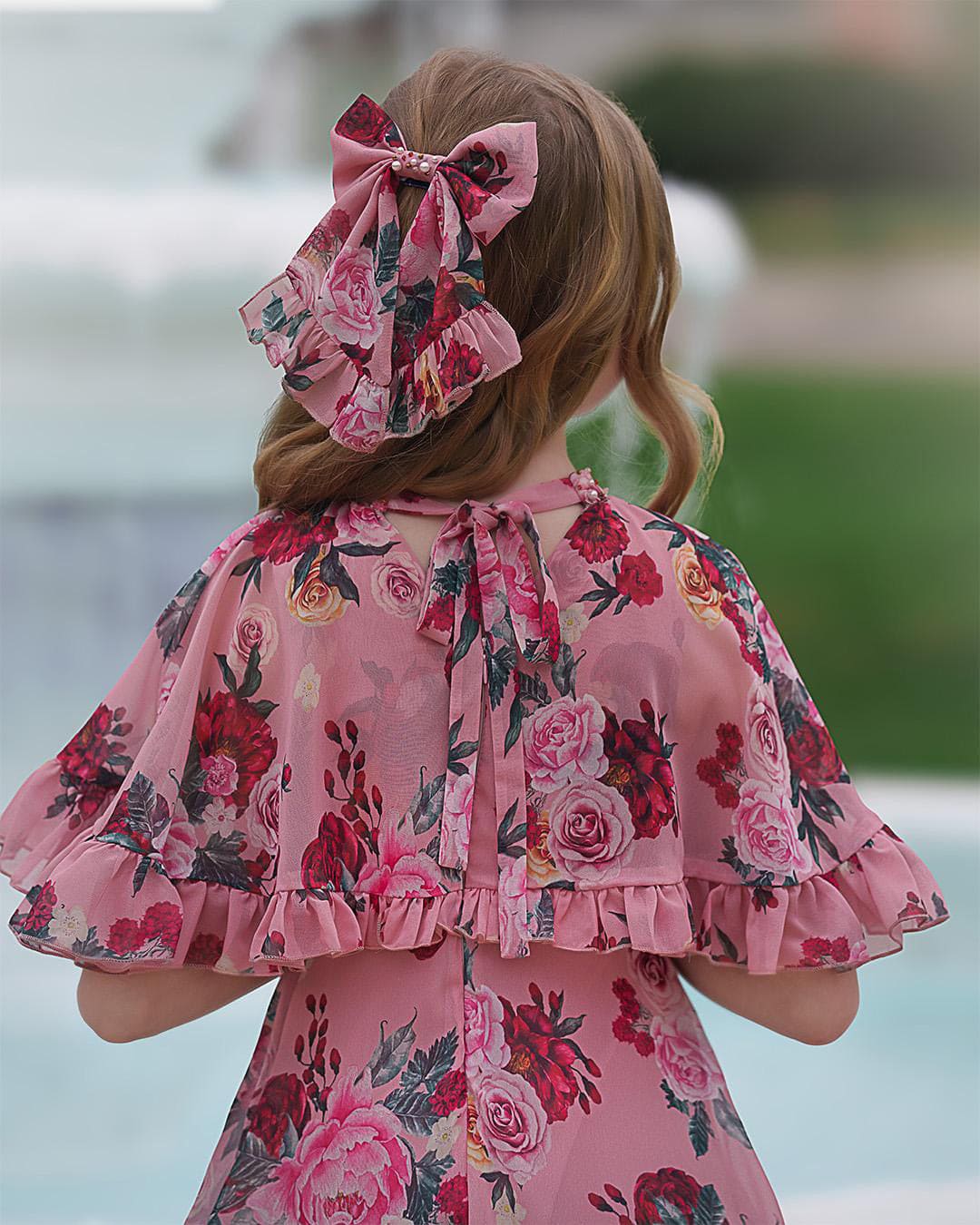 Flora Pink Flower Print Dress