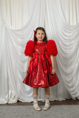 Scarlett Red Sequin Dress for Girls