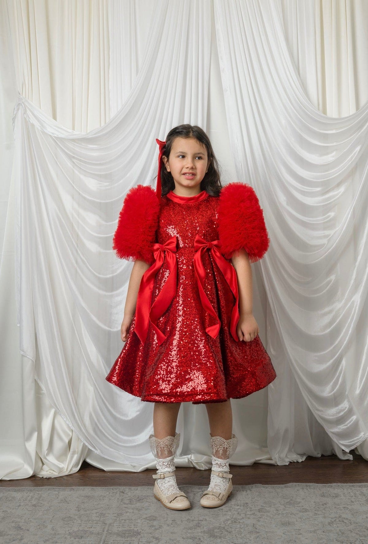 Scarlett Red Sequin Dress for Girls