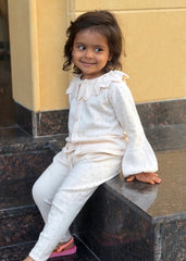 Melody Popsicle Cream Knit Top and Leggings Set