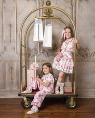 Amelia Pink Flower Print Pants