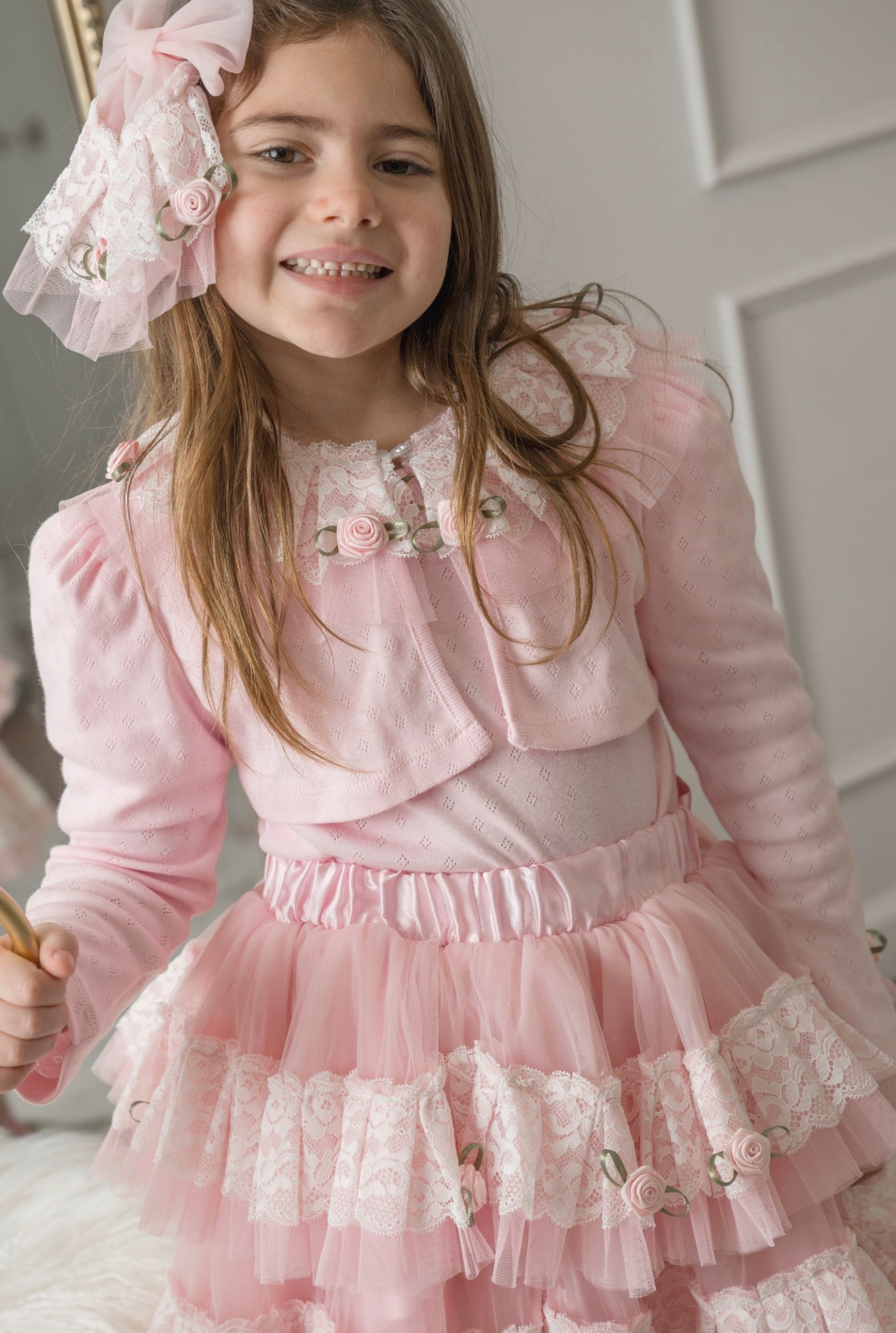 Harlow Pink Embroidered Cardigan