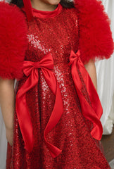 Scarlett Red Sequin Dress for Girls