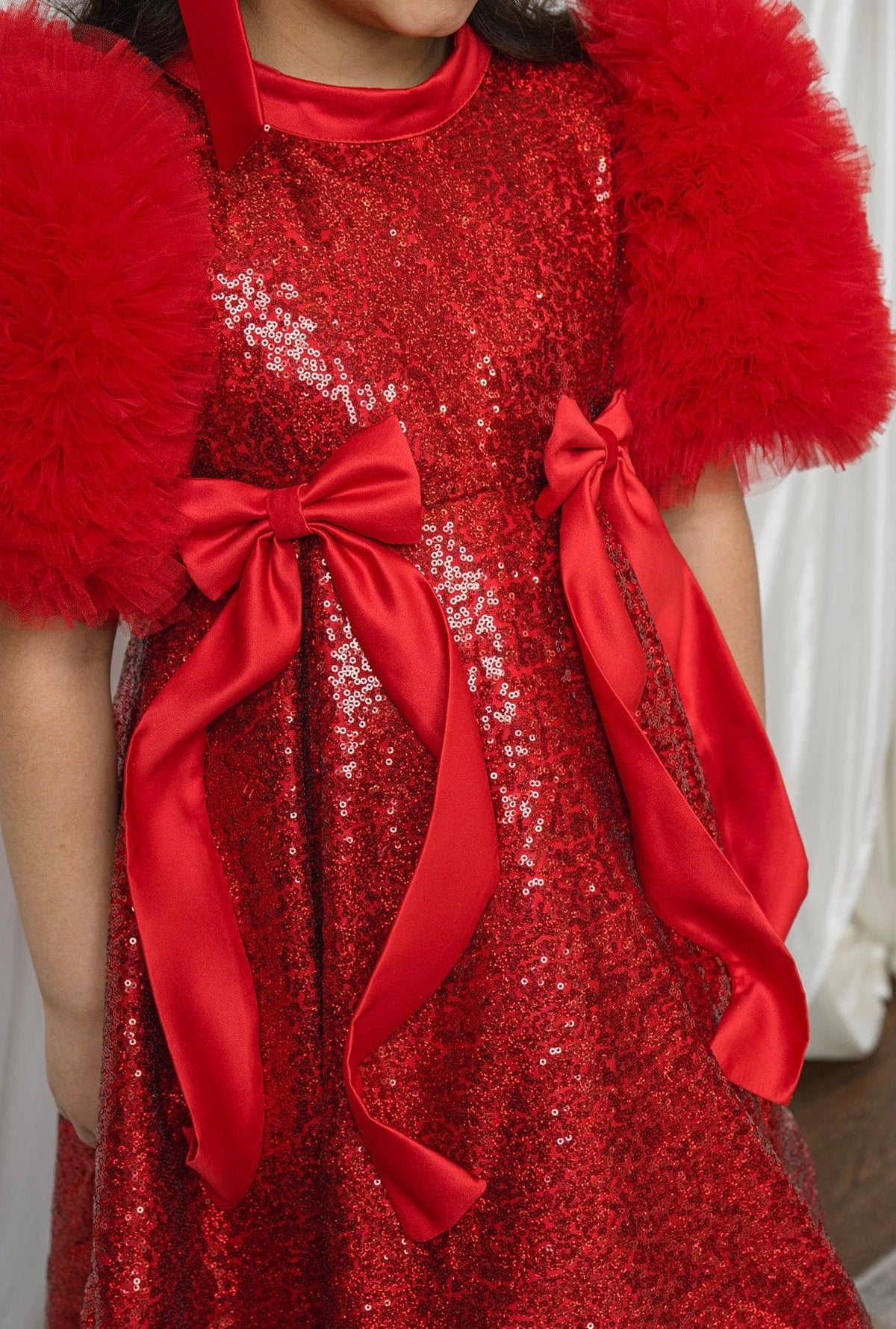 Scarlett Red Sequin Dress for Girls