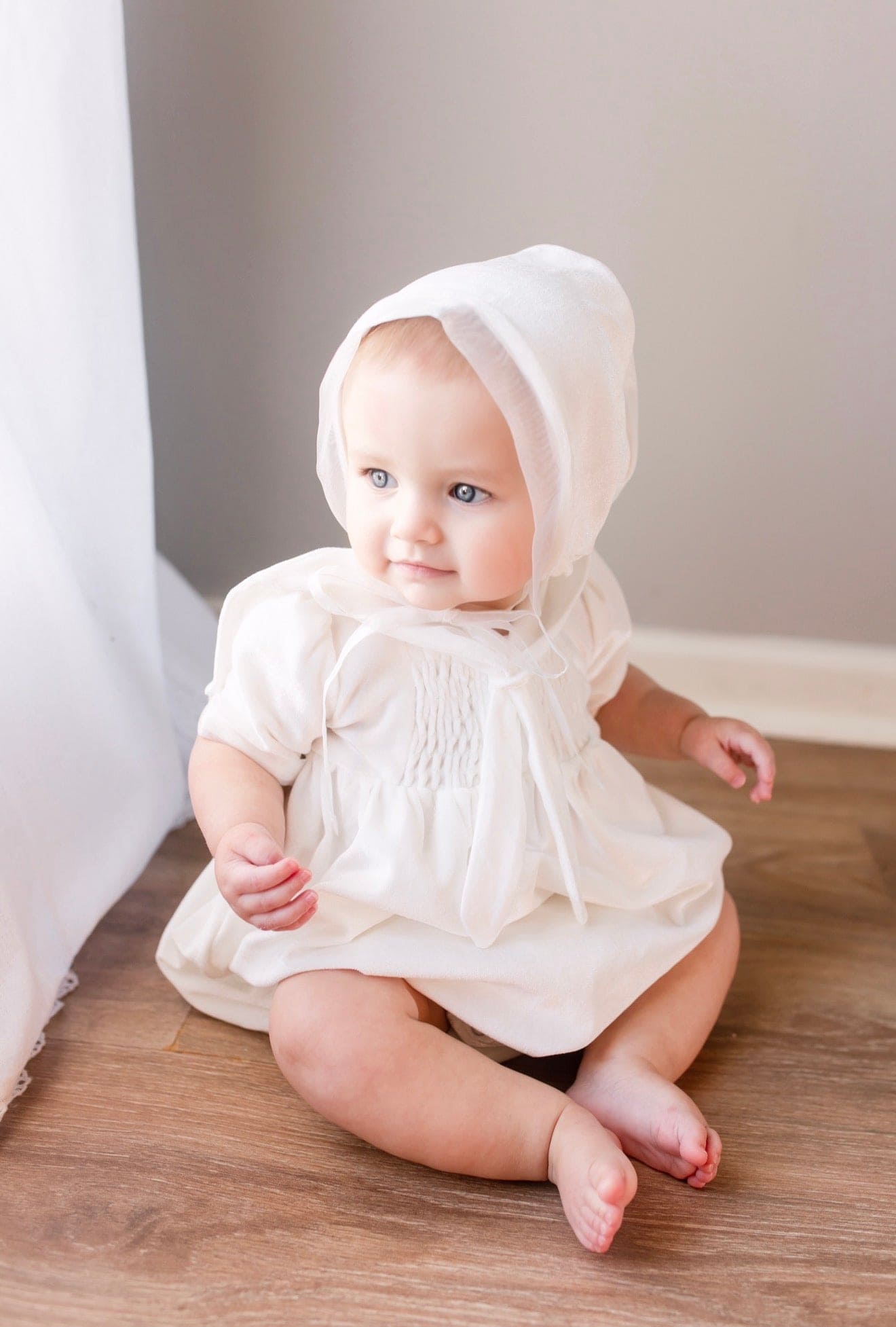 Helenus Ivory Velour Bonnet
