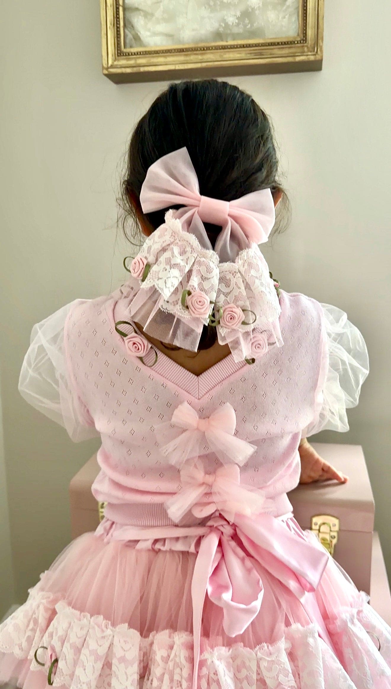Harlow Pink Tulle Hair Bow - Petite Maison Kids