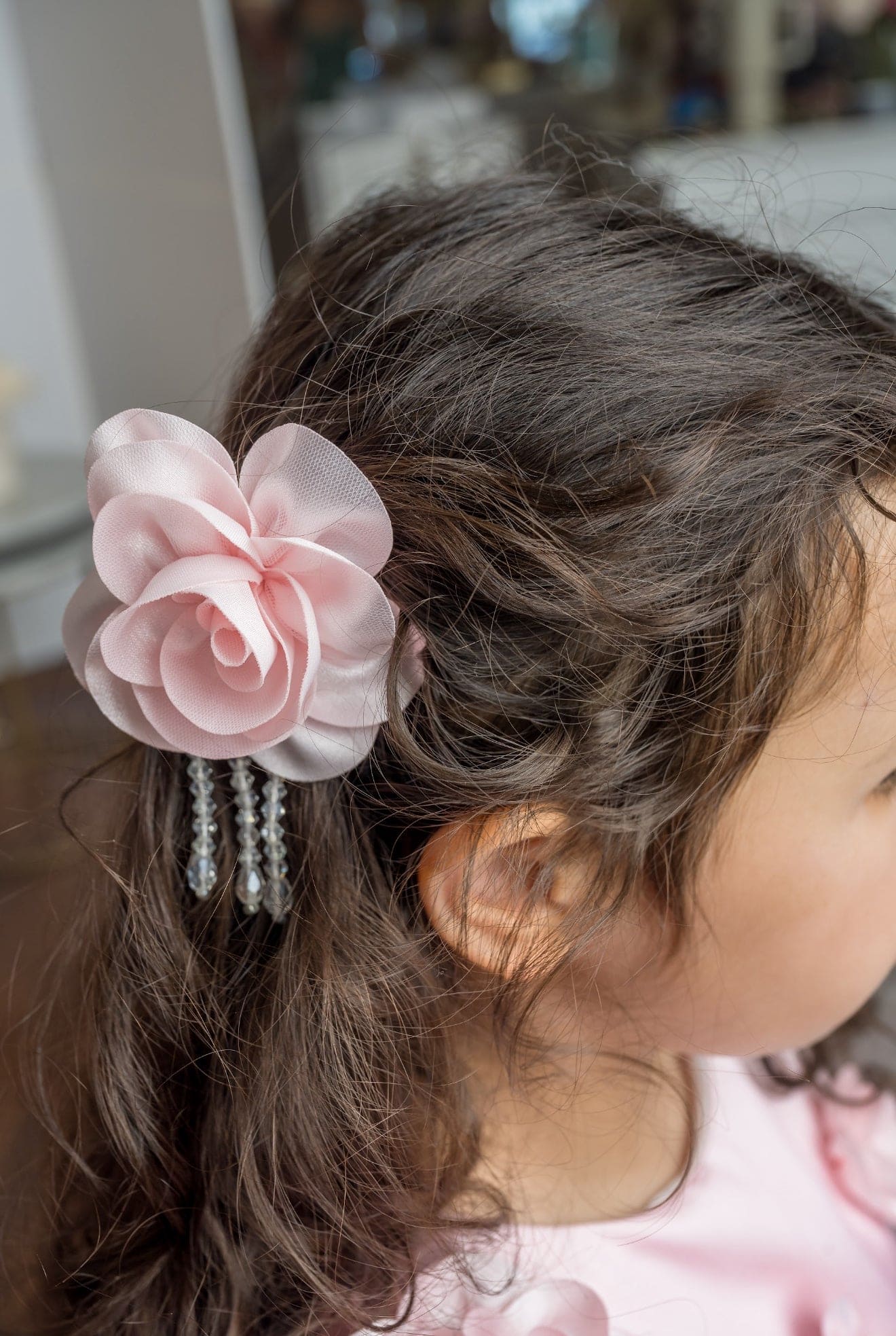 Azalea Pink Flower Hair Clip