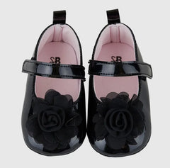 Black Patent Baby Pre-walker Shoes