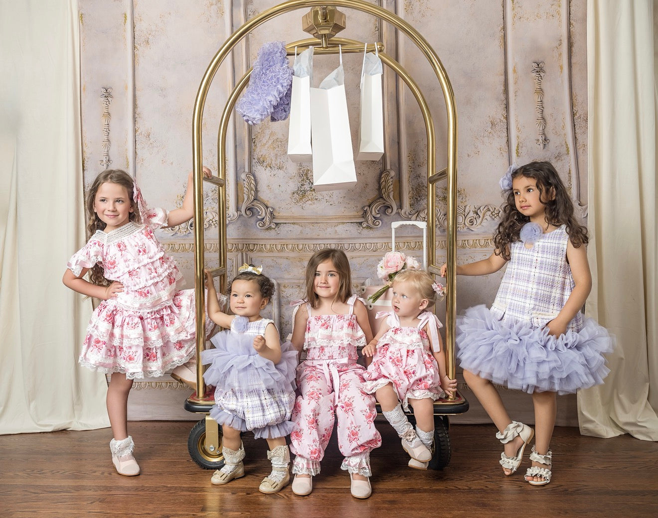 Amelia Pink Flower Print Skirt - Petite Maison Kids