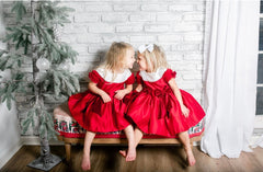 Holly Red Amad Satin Ceremony Dress