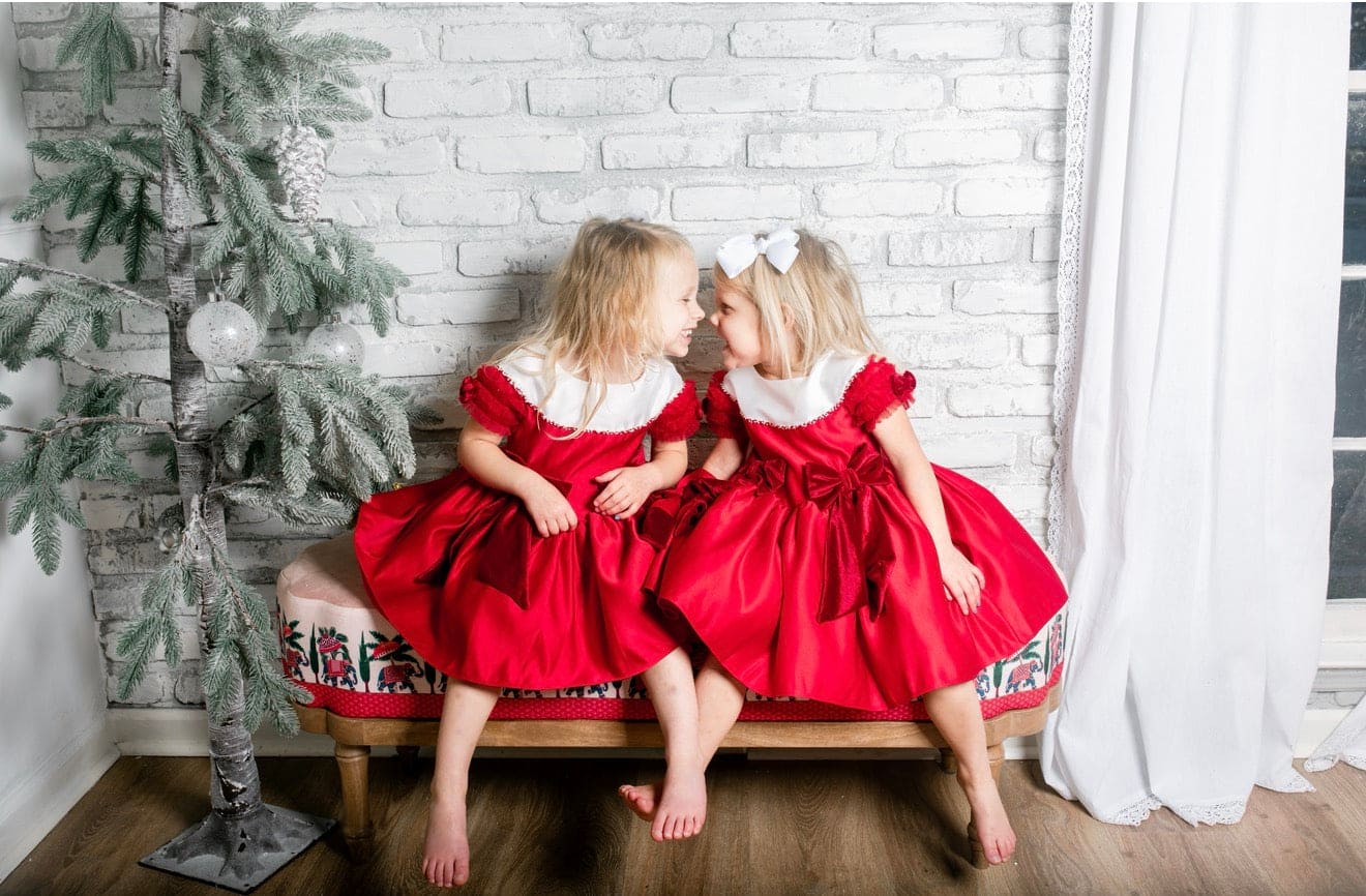 Holly Red Amad Satin Ceremony Dress