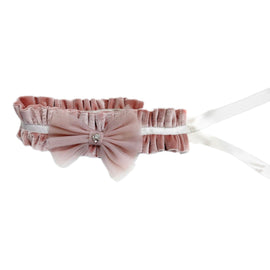 Clara Pink Velour Hair Sash - Petite Maison Kids