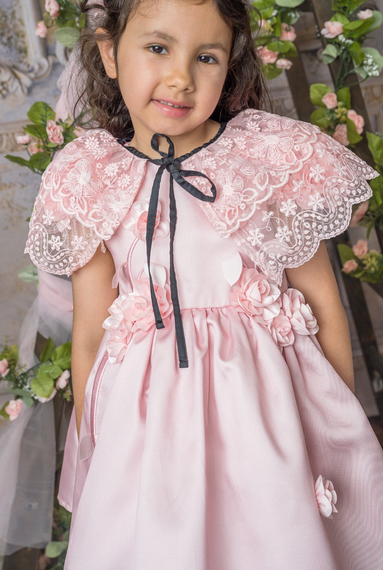 Coco-Pink Lace Cape