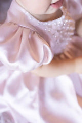 Willow Pink Mikado Satin Puff Dress