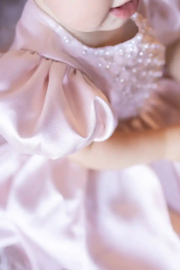 Willow Pink Mikado Satin Puff Dress