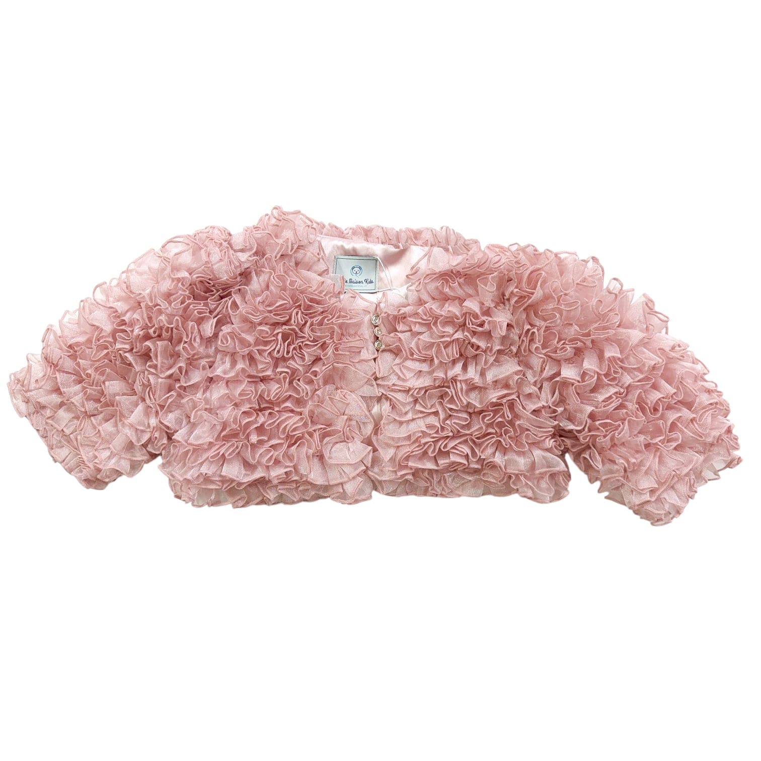 Vivian Dusty Pink Ruffle Organza Jacket