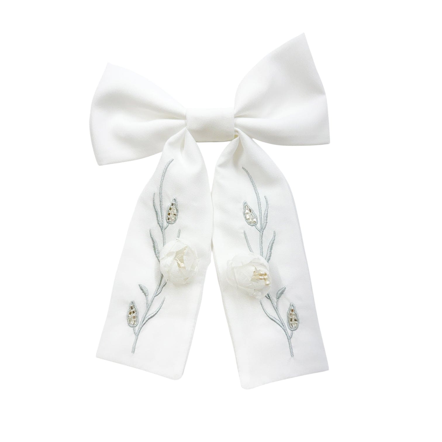 Faith White Ceremony Hair Bow