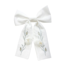 Faith White Ceremony Hair Bow