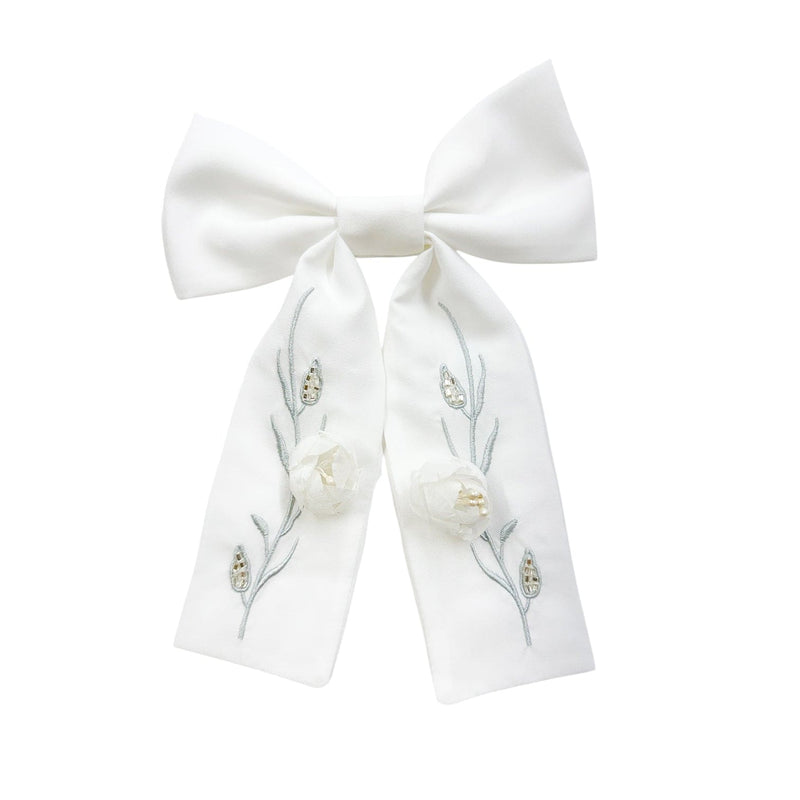 Faith White Ceremony Hair Bow