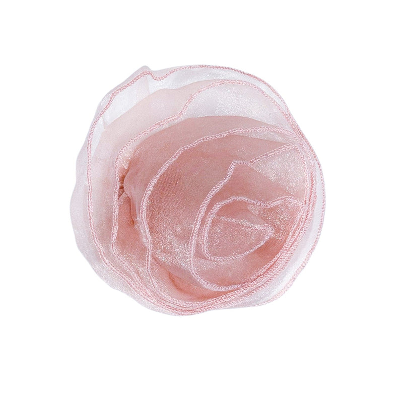 Vivian Dusty Pink Organza Flower Hair Clip