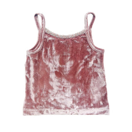 Vivian Dusty Pink Velour Tank Top