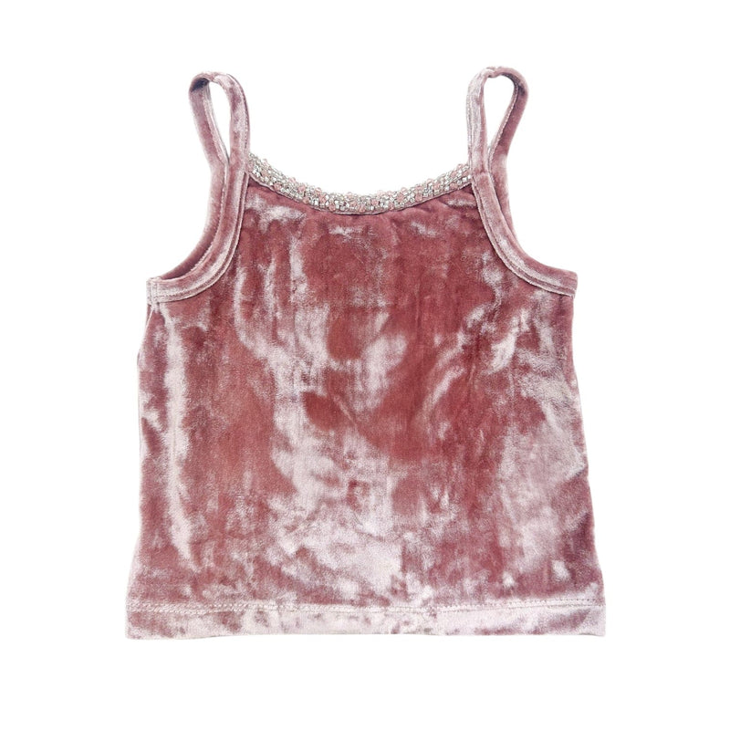 Vivian Dusty Pink Velour Tank Top