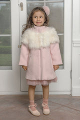 Faina Pink Wool Coat