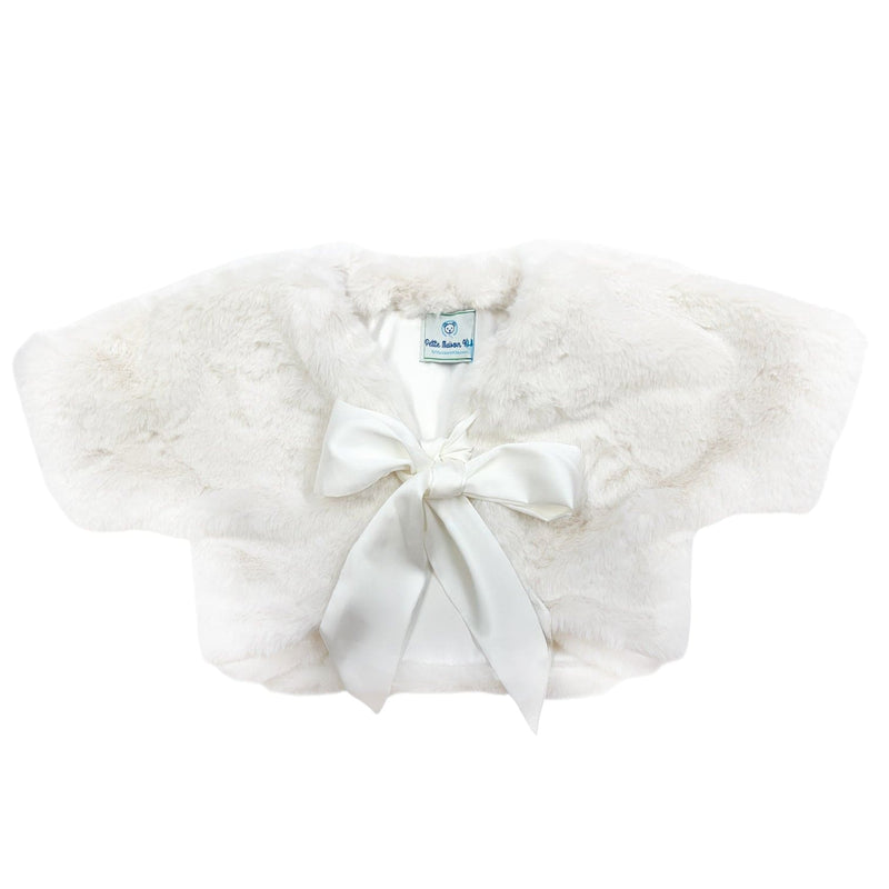 White Faux Fur Bolero