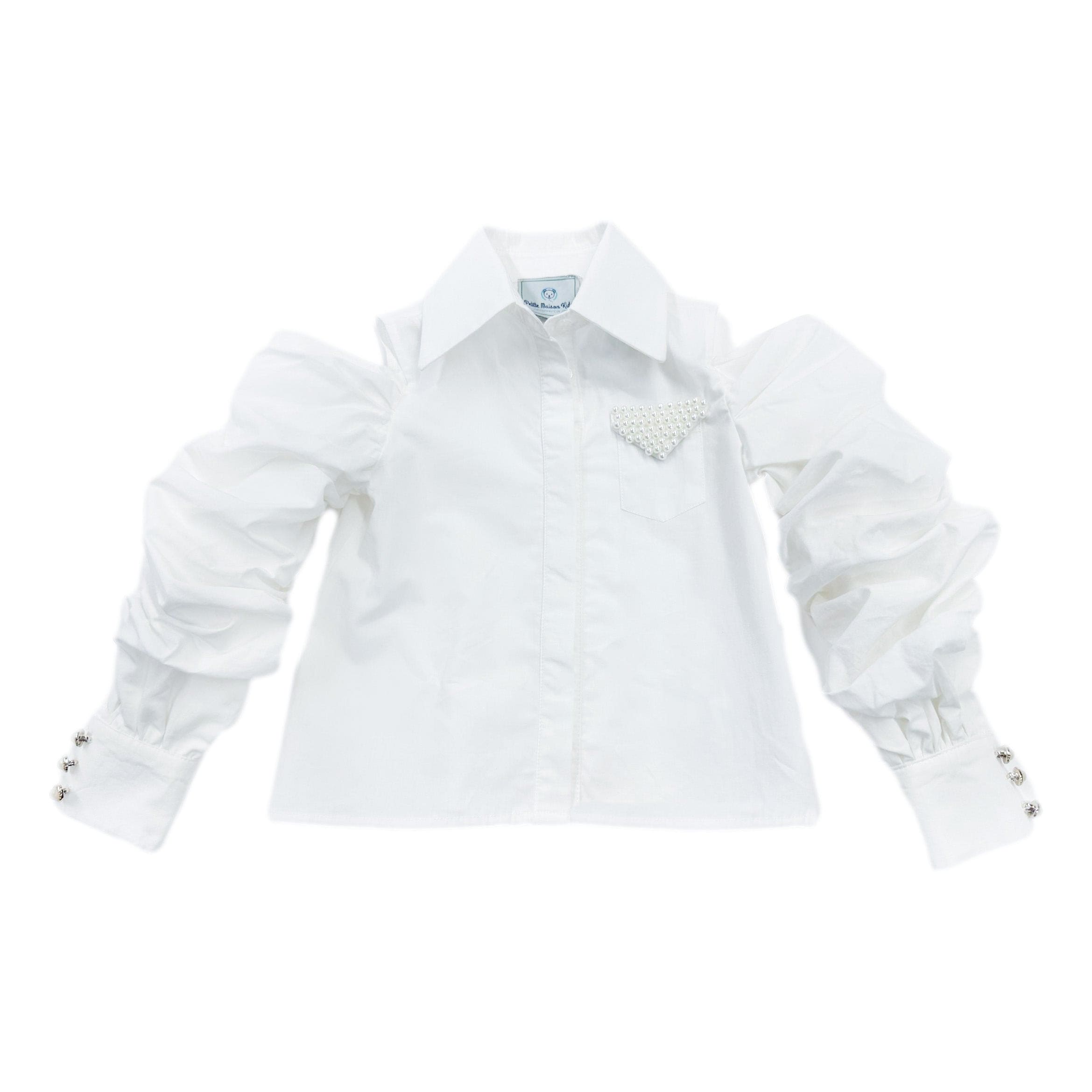 Iris White Cotton Blouse