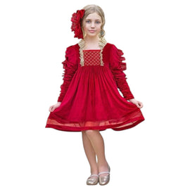 Victoria Red Velvet Dress
