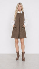 Herringbone Tweed Mom Dress