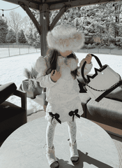 Ava Ivory Flower Bow Skirt