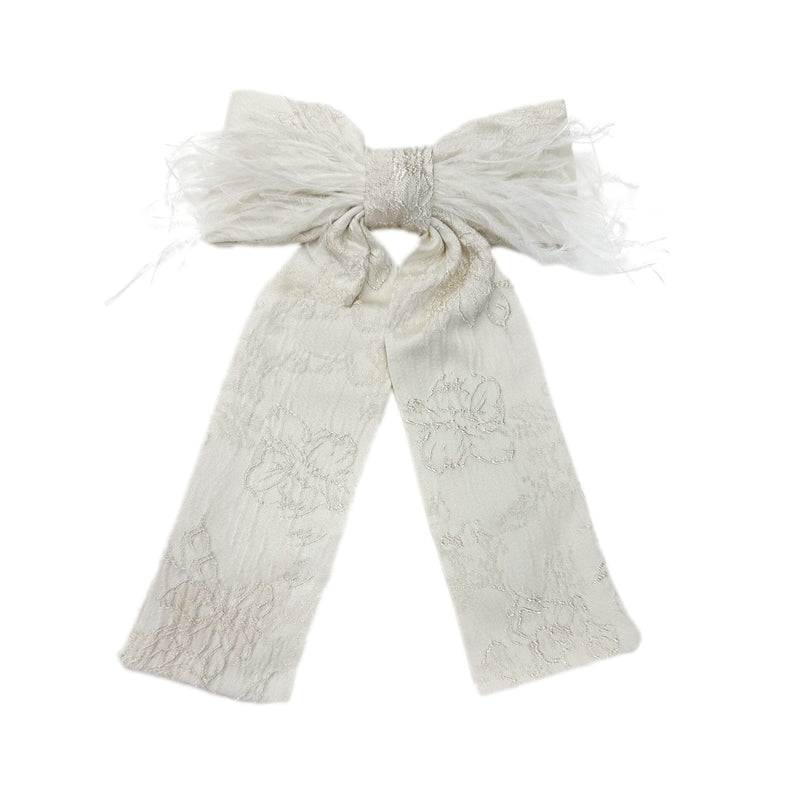 Eliza Ceremony Feather Hair Bow