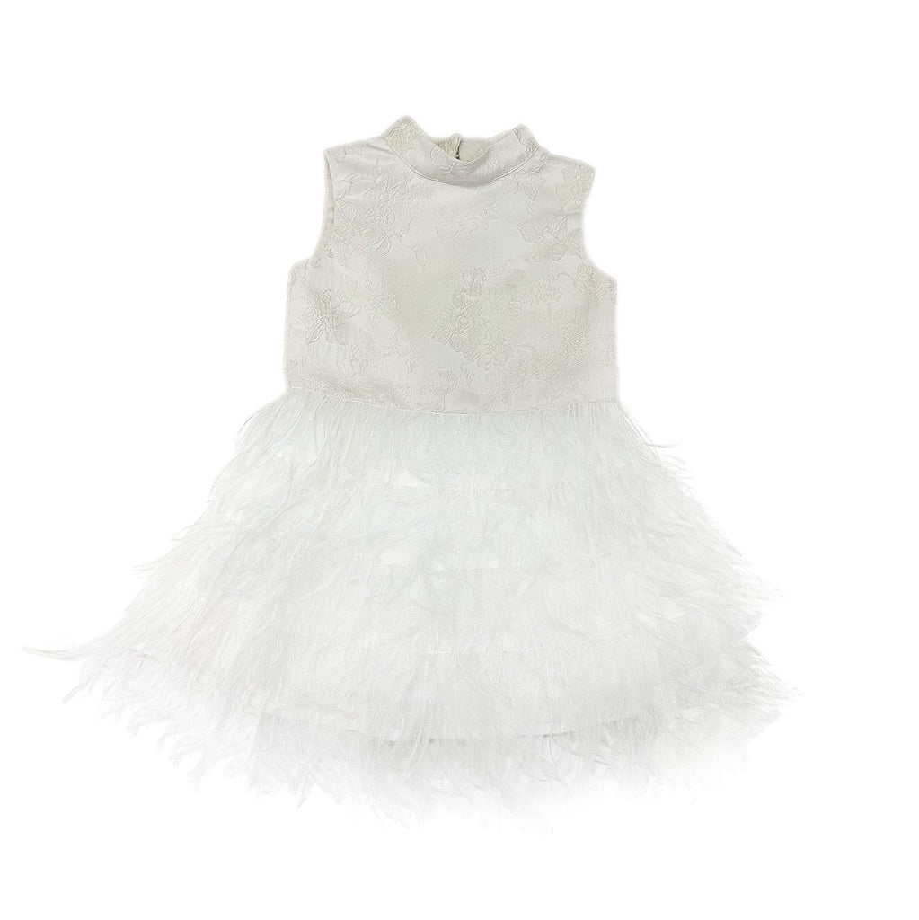 Eliza Ivory Feather Dress