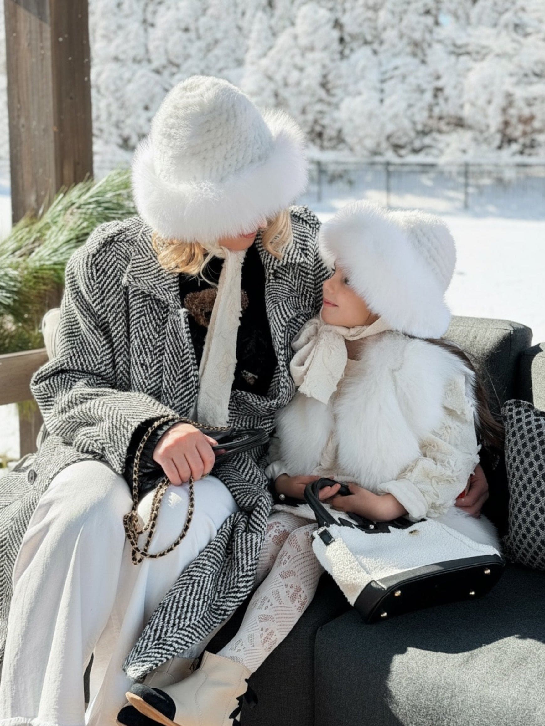 Ava Kids Fox Fur Hat