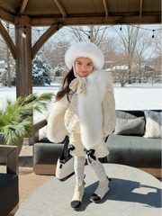 Ava Ivory Flower Bow Skirt