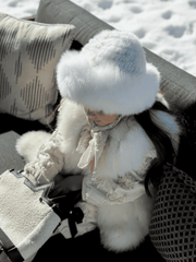 Ava Kids Fox Fur Hat