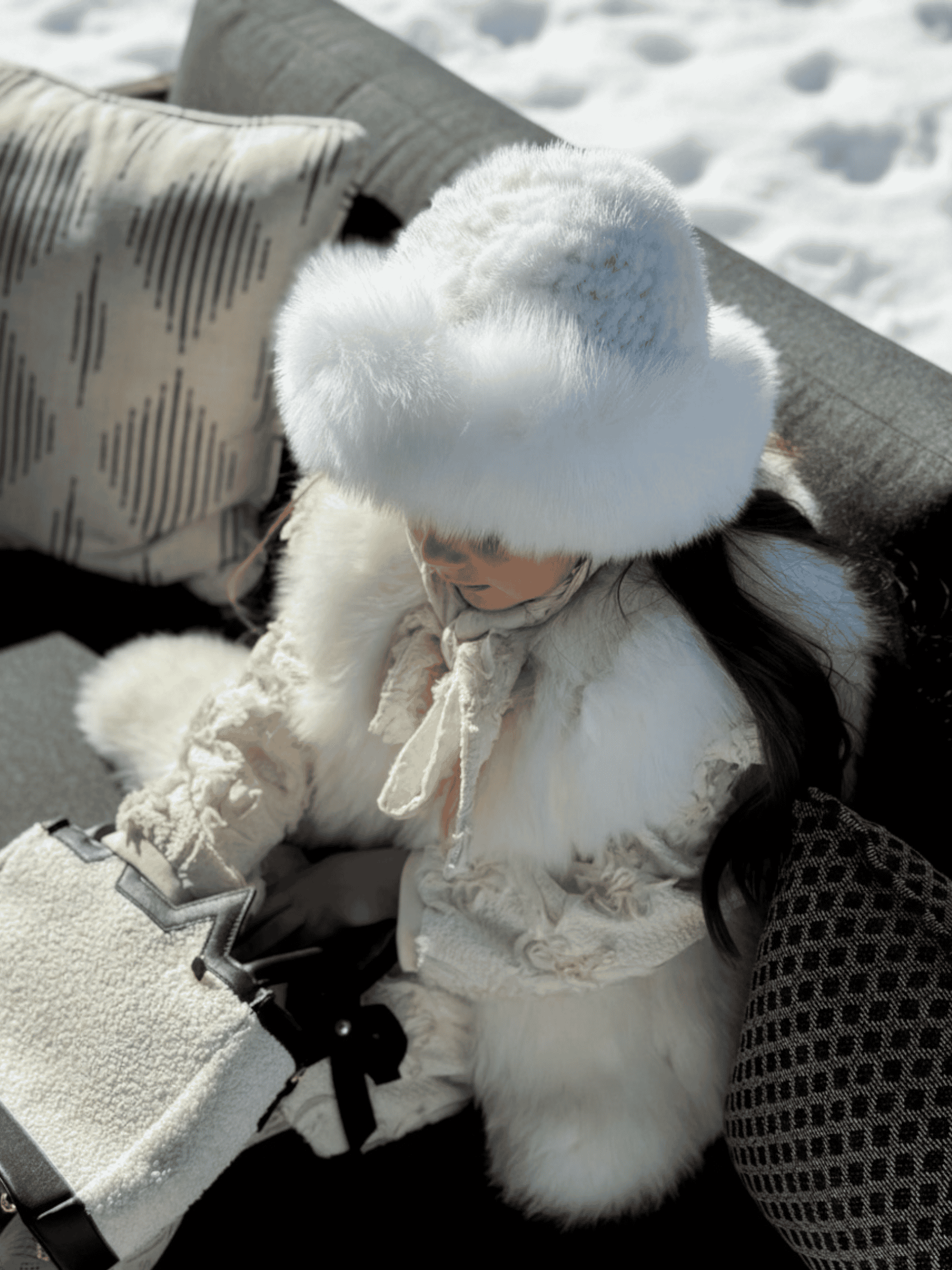 Ava Kids Fox Fur Hat