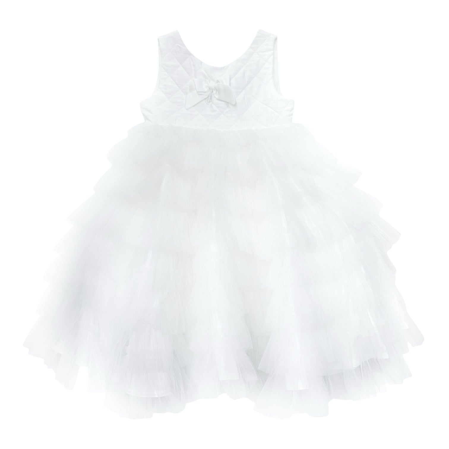 Poppy White Quilted Dress