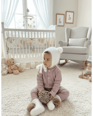 Ribbed Cotton Playsuit - Dusty Pink - Petite Maison Kids