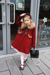 The Empress Garnet Wool Coat - Petite Maison Kids
