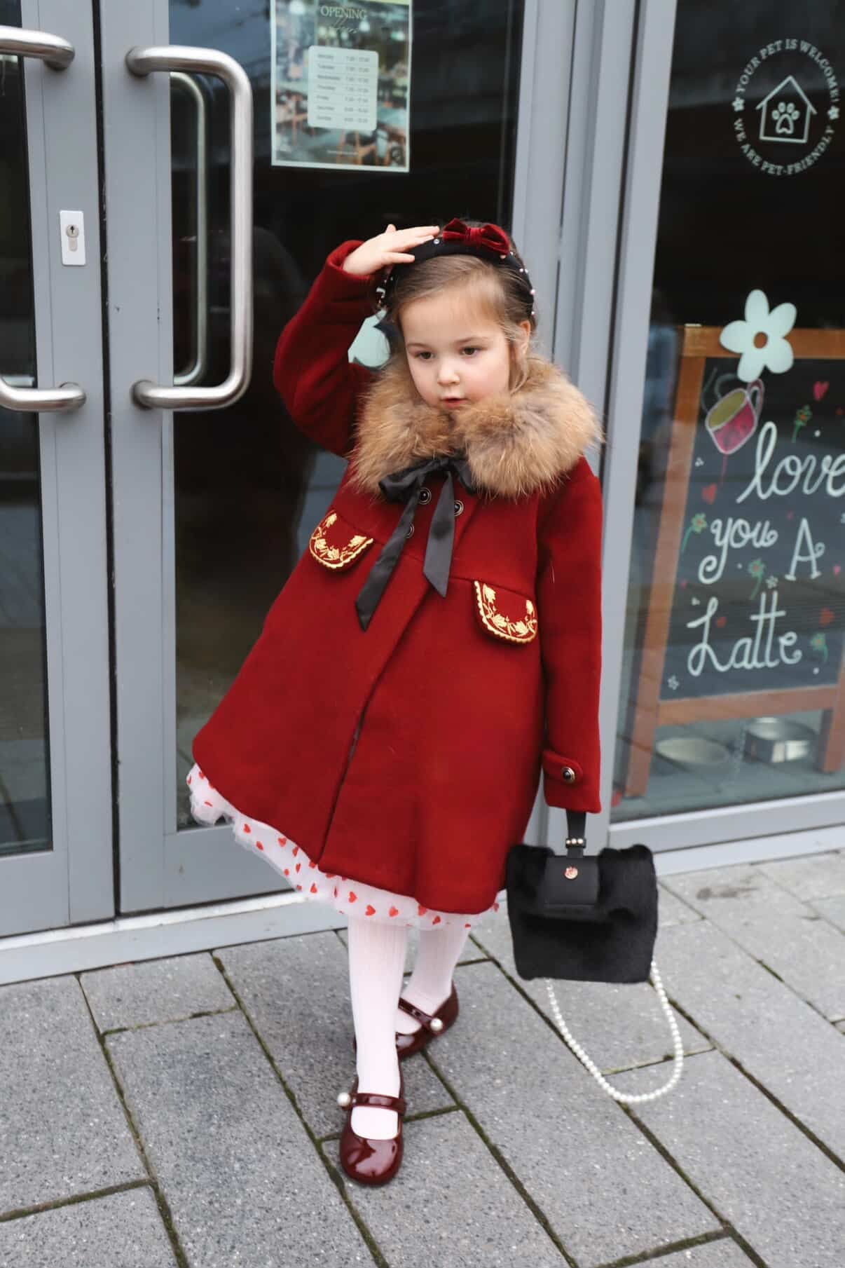 The Empress Garnet Wool Coat - Petite Maison Kids