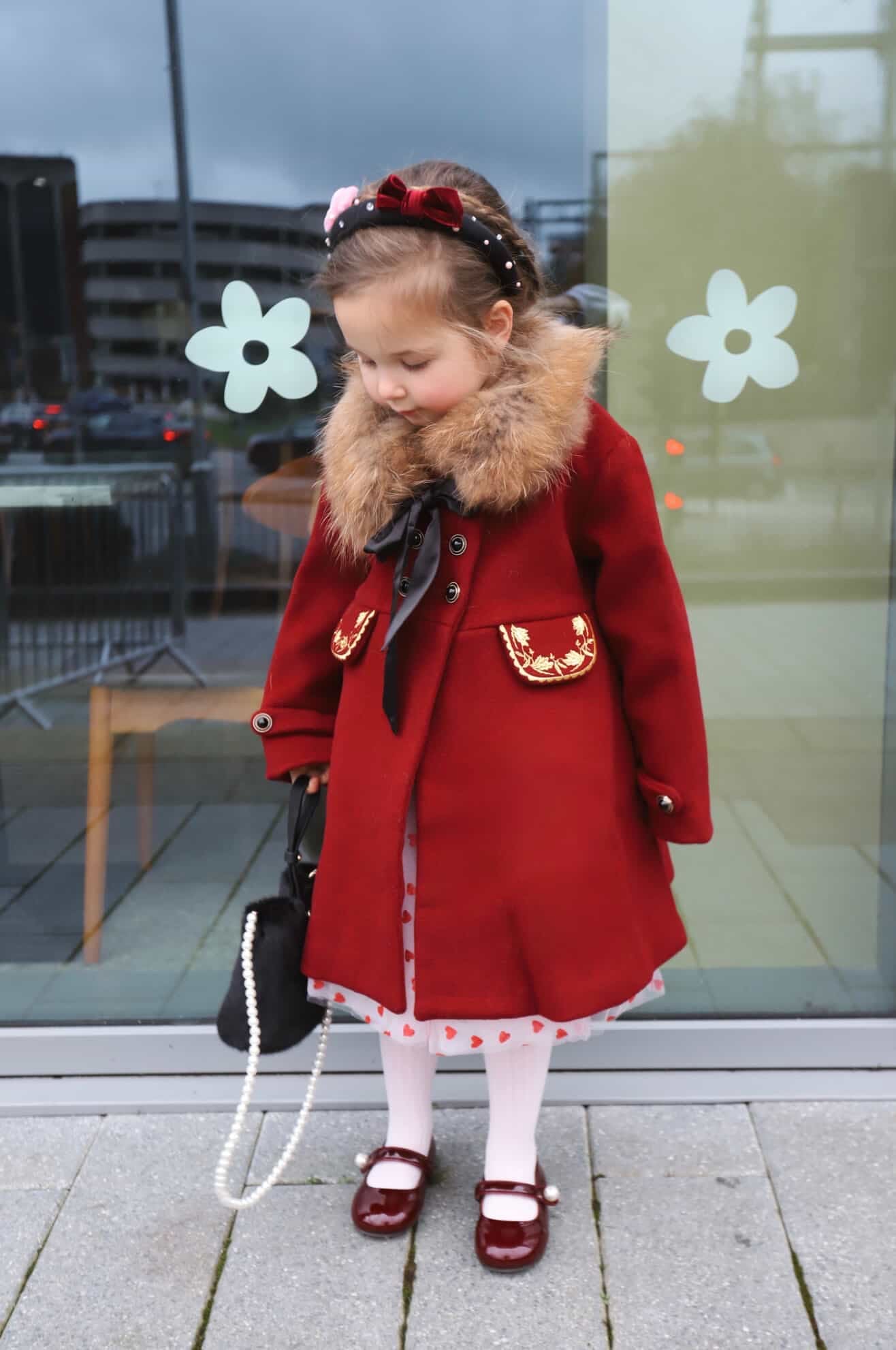 The Empress Garnet Wool Coat - Petite Maison Kids
