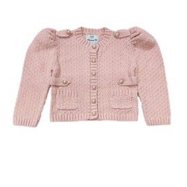 Julie Pink Knit Cotton Cardigan