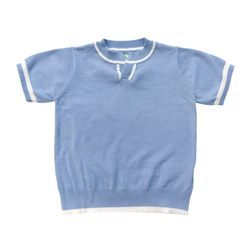 Baxter Blue Cotton Knit Shirt
