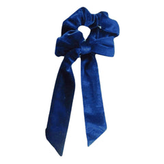 Navy Velvet Scrunchie