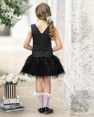 Black Swan Feather Dress