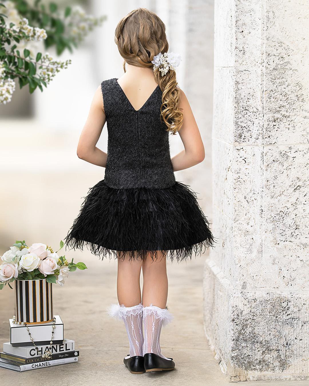 Black Swan Feather Dress