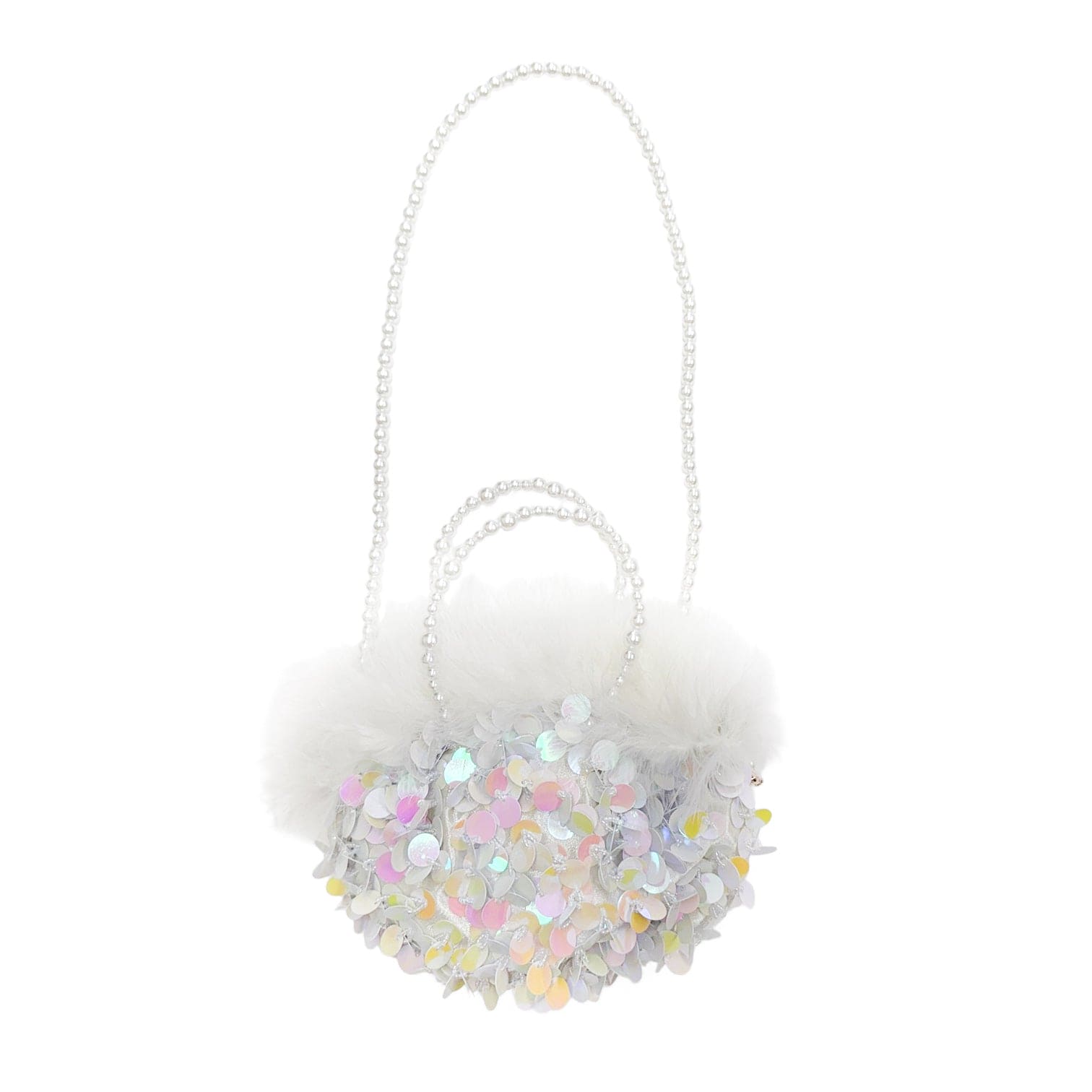 Sequin Feather Hand Bag